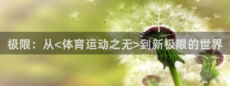 MK体育官网下载娱乐：极限：从<体育运动之无>到新极