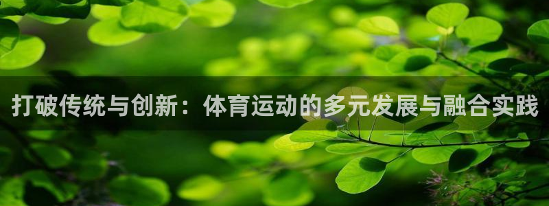 MK体育官网下载：打破传统与创新：体育运动的多元发展与融合实